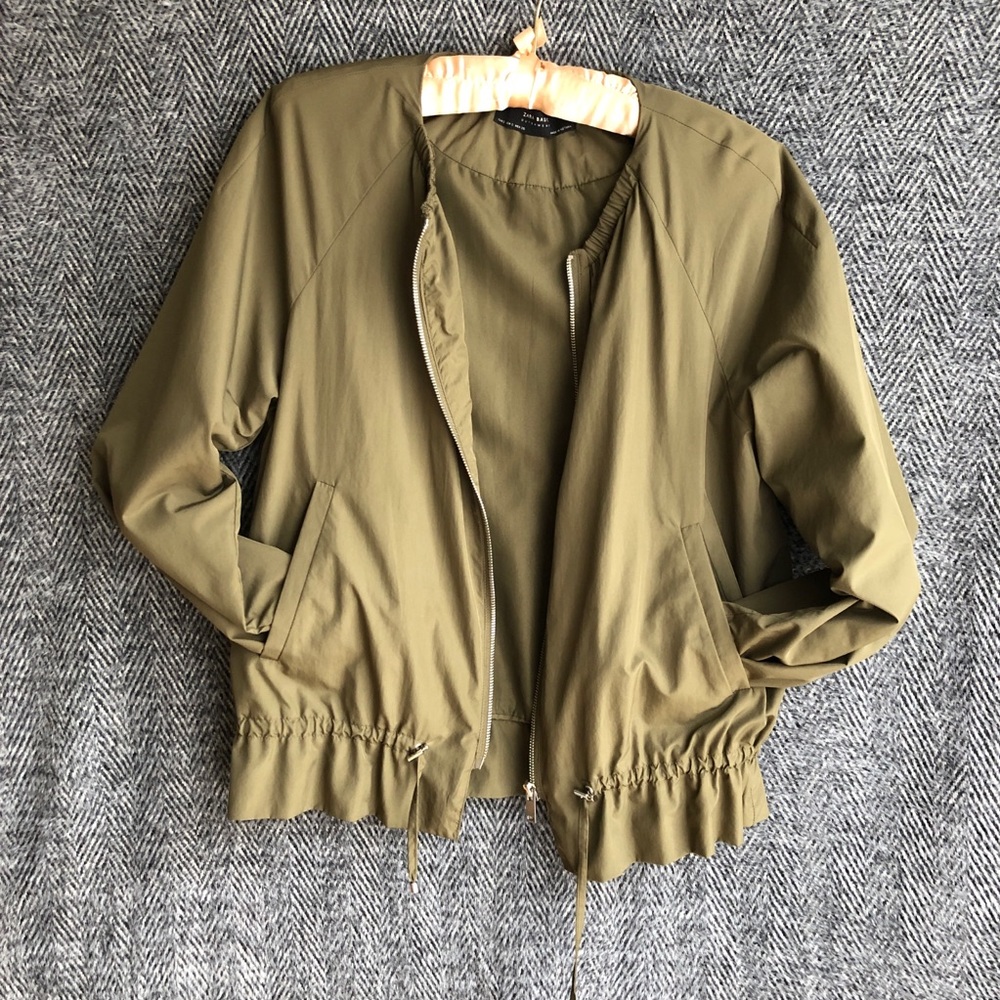 Zara basic olive jacket - Picture 3 of 6